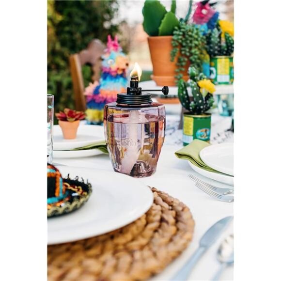 Adjustable Flame 64" Glass Torch – Pink Decorative Lighting for Outdoor Lawn - Picture 5 of 7